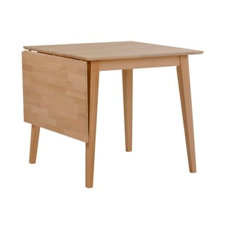 Prírodný sklápací dubový jedálenský stôl Rowico Mimi, 80 x 80 cm