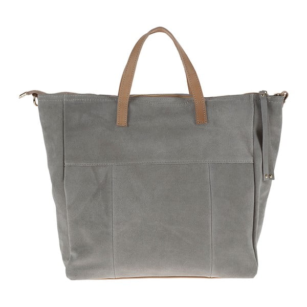 Sivá kožená kabelka Pitti Bags Judy