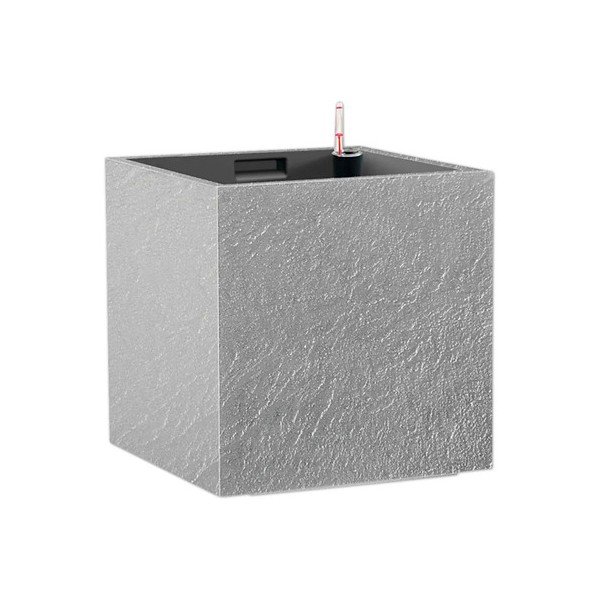 Samozavlažovací kvetináč z recyklovaného plastu Cubico Stone –  Flower Lover
