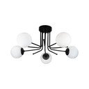 Čierne stropné svietidlo Squid Lighting Star, výška 34 cm
