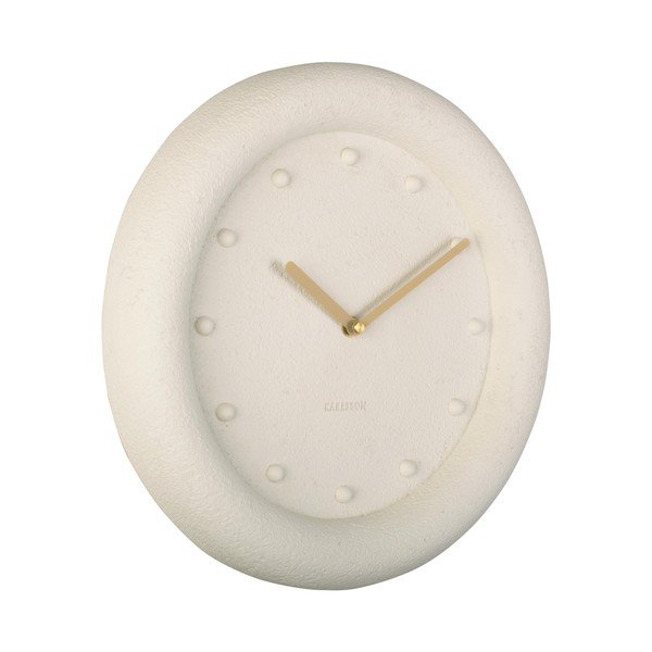 Krémovobiele nástenné hodiny Karlsson Petra, ø 30 cm-image-2