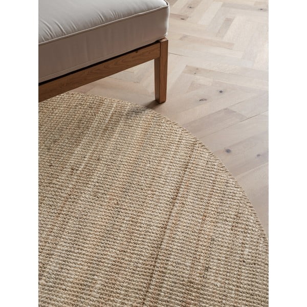 Jutový okrúhly koberec taupe ø 160 cm Bouclé Jaipur – Hanse Home-image-2