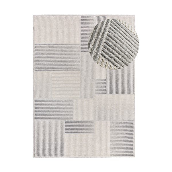 Koberec vo svetlosivej a slonovinovej farbe 80x150 cm Baresa – Universal