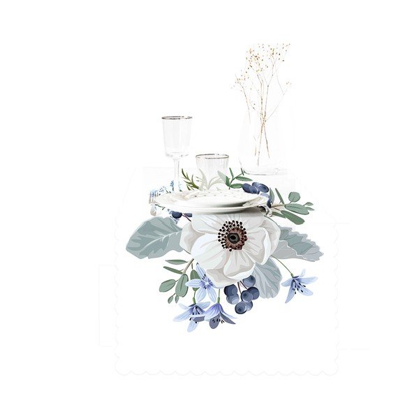 Behúň na stôl 40x130 cm Blue Rose – Minimalist Cushion Covers-image-2