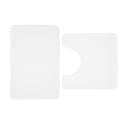 Biele WC kúpeľňové predložky z pamäťovej peny v súprave 2 ks 50x80 cm Anti-Bacterial – Catherine Lansfield