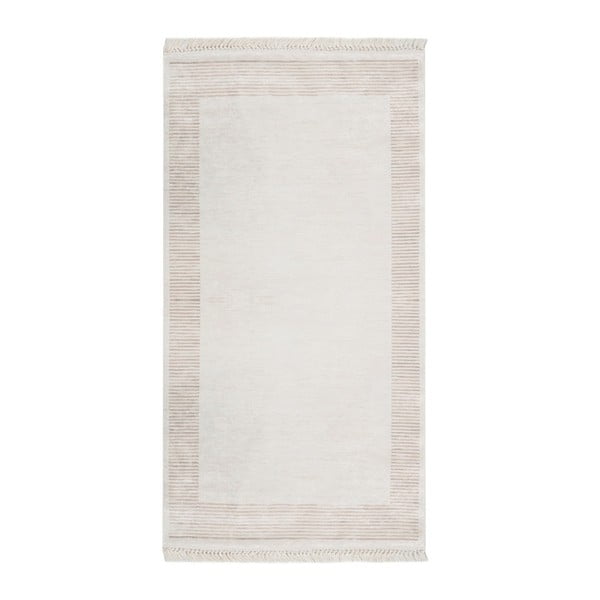 Zamatový koberec Deri Dijital Rosuna Light Brown, 80 × 150 cm