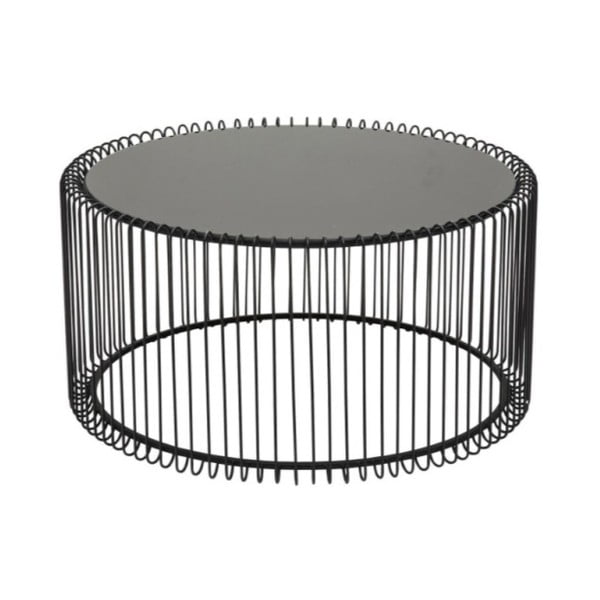 Sada 2 čiernych odkladacích stolíkov Kare Design Wire Big-image-1