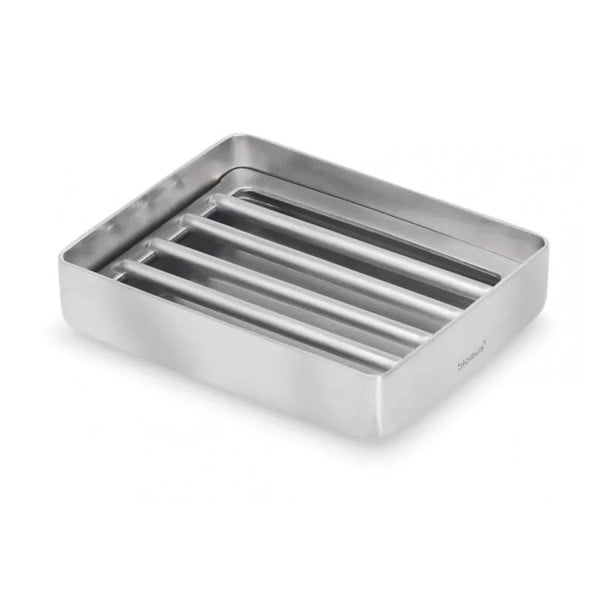 Nádobka na mydlo z nehrdzavejúcej ocele v lesklej striebornej farbe Nexio – Blomus-image-1