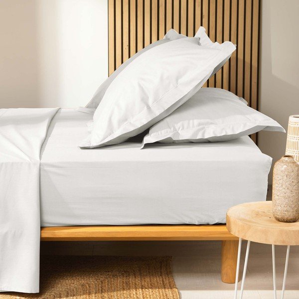 Biela napínacia plachta z Bio bavlny 140x190 cm Biolina – douceur d'intérieur-image-2