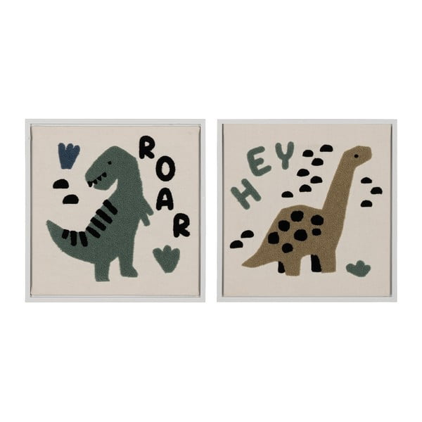 Detské obrázky v súprave 2 ks 30x30 cm Relief – Ixia