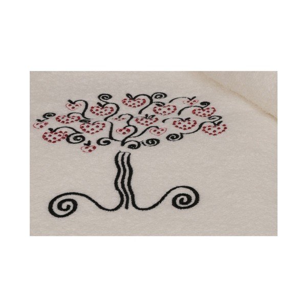 Set bieleho uteráka a bielej osušky s farebným detailom Arbre-image-3