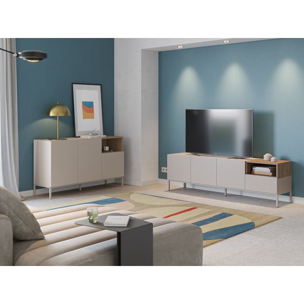 Krémová komoda 140x80 cm Cailin – Marckeric-image-1