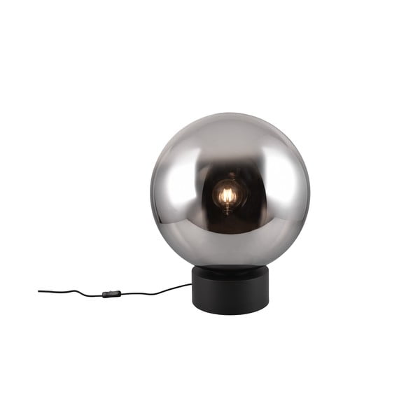 Čierna LED stolová lampa so skleneným tienidlom (výška  60 cm) Cipallone – CINQUE