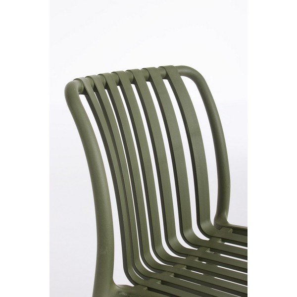 Zelená plastová záhradná stolička Billie – Bizzotto-image-1