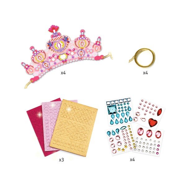 Súprava na výrobu 4 koruniek Djeco Princess-image-1
