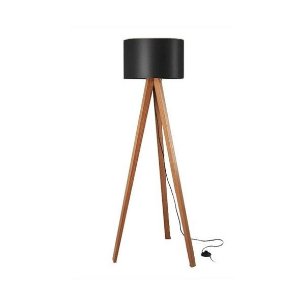 Stojacia lampa Tripod Black/Walnut
