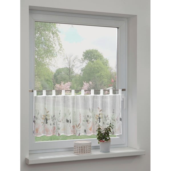Biela záclona 135x45 cm Floral – Sehlbach-image-1