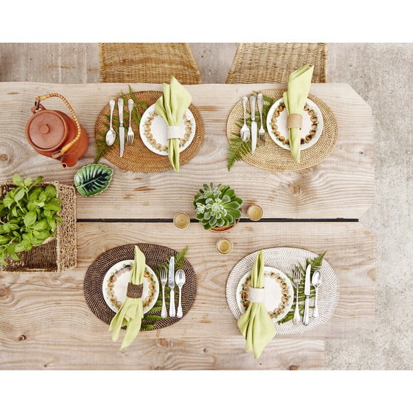 Biele ratanové prestieranie Tiseco Home Studio, 30 x 40 cm-image-1