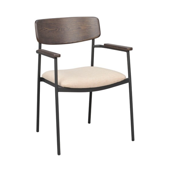 Krémovo-tmavohnedé jedálenské stoličky v súprave 2 ks Maymont – Rowico