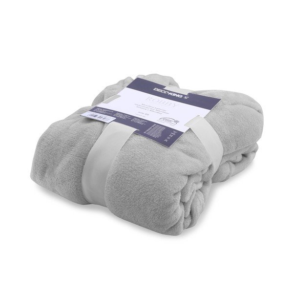 Sivý unisex župan z mikrovlákna DecoKing Robby, veľ. XS-image-1