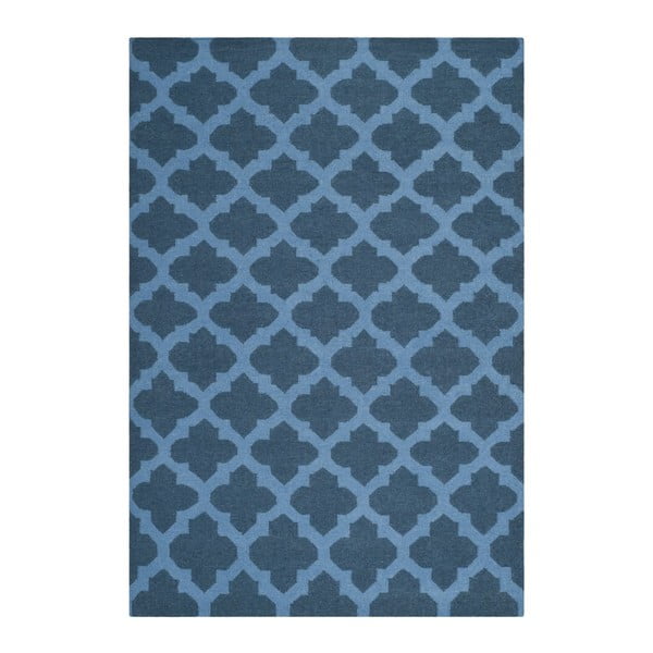 Modrý vlnený koberec Safavieh Salé, 243 x 152 cm