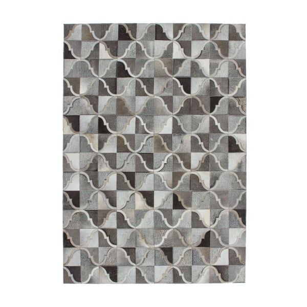 Kožený koberec Eclipse Grey, 80x150 cm