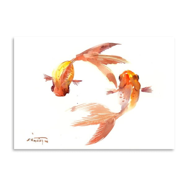 Autorský plagát Koi Feng Shui od Surena Nersisyana, 30 x 21 cm