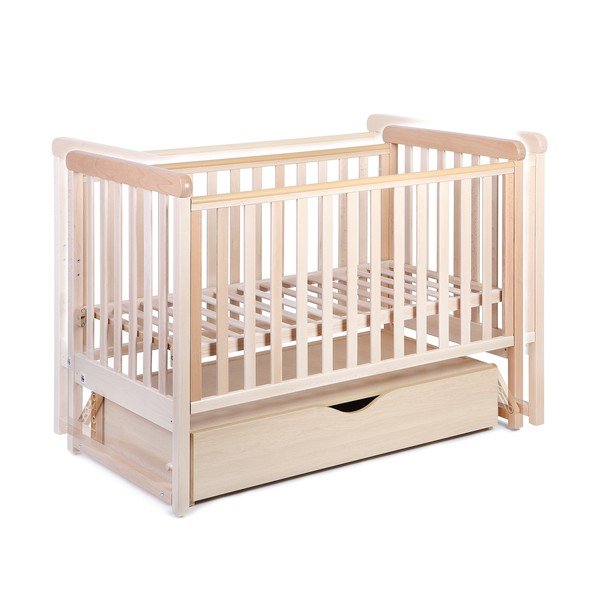 Detská húpacia postieľka z bukového dreva YappyKids Move, 60 x 120 cm-image-2