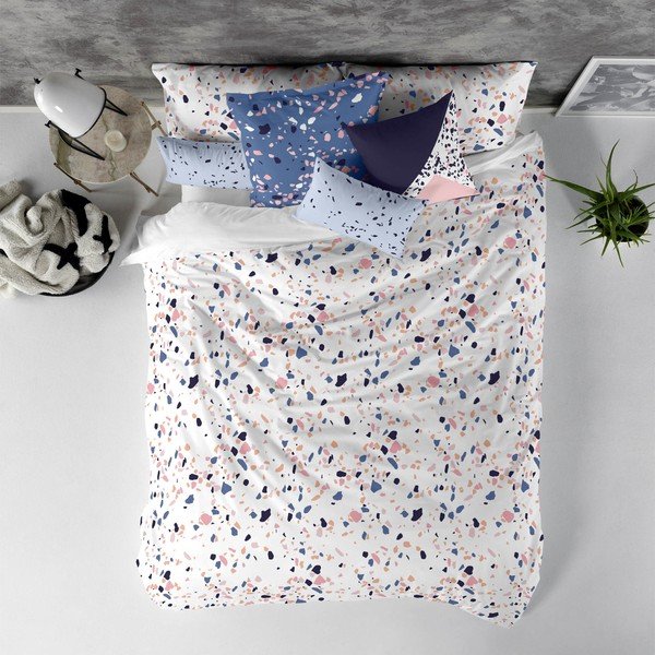 Bavlnená obliečka na paplón Blanc Terrazzo, 140 × 200 cm-image-2