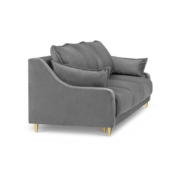 Svetlosivá rozkladacia pohovka s úložným priestorom Mazzini Sofas Pansy, 215 cm-image-3