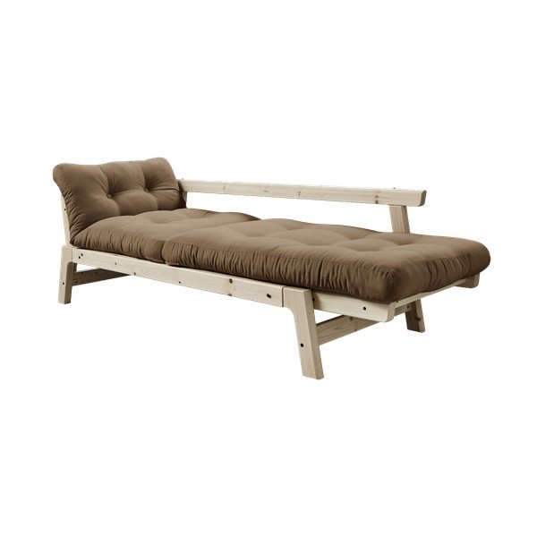 Rozkladacia pohovka s hnedým poťahom Karup Design Step Natural/Mocca-image-3