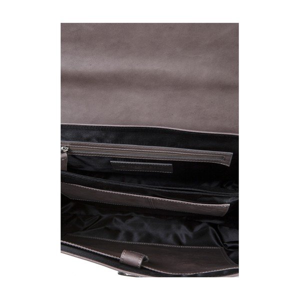 Sivohnedá pánska taška z teľacej kože Ferruccio Laconi Brief-image-3