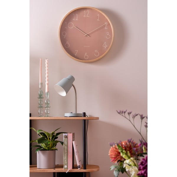 Ružové nástenné hodiny Karlsson Sencillo, ø 40 cm-image-1