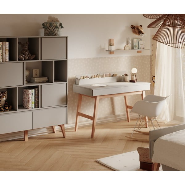 Detský písací stôl s bielou doskou 60x120 cm Swing – Pinio-image-1