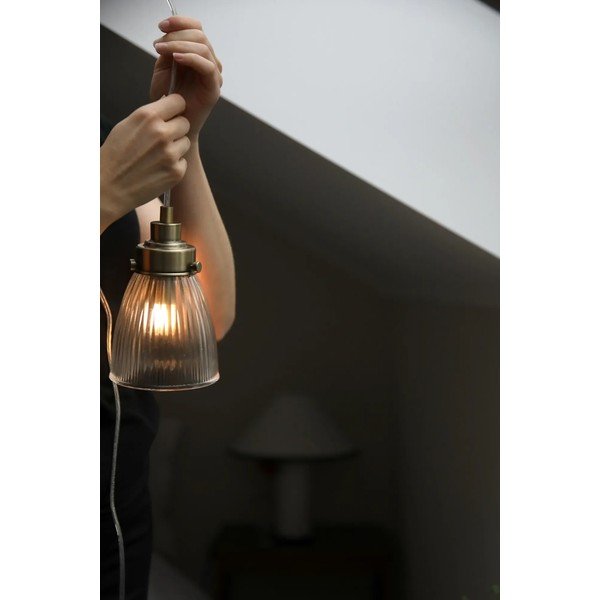 Závesné svietidlo v mosadznej farbe so skleneným tienidlom ø 11 cm Bellis – Markslöjd-image-2