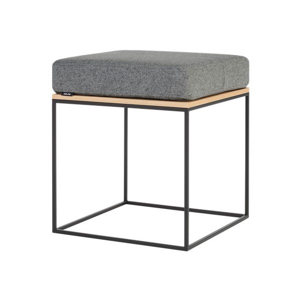 Sivá čalúnená stolička Feo – noo.ma
