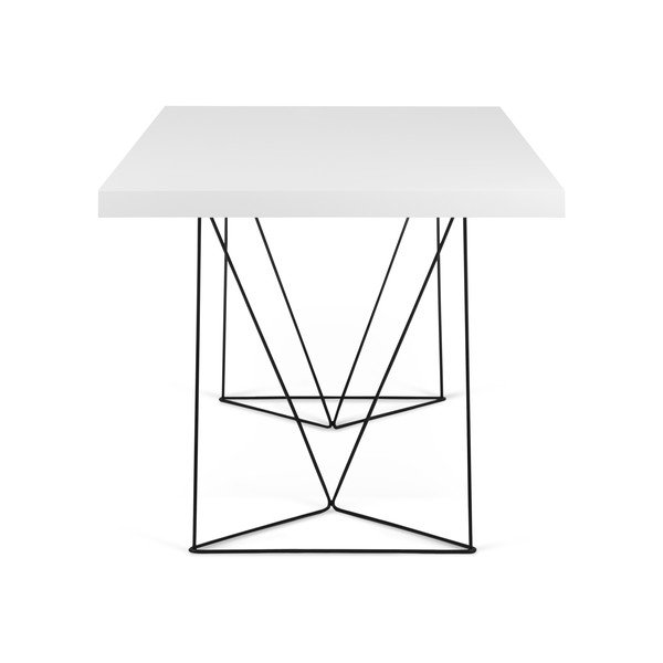 Biely stôl s čiernymi nohami TemaHome Multi, 180 × 77 cm-image-4