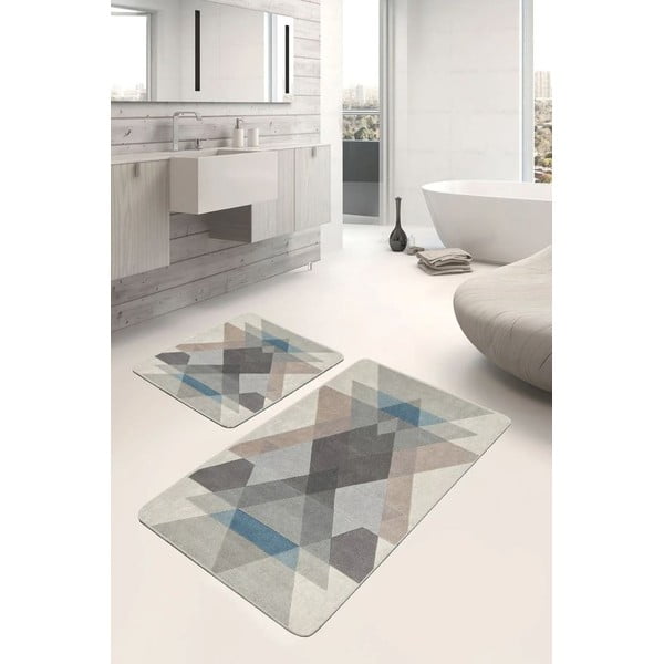 Zamatové kúpeľňové predložky v súprave 2 ks 60x100 cm – Mila Home-image-2