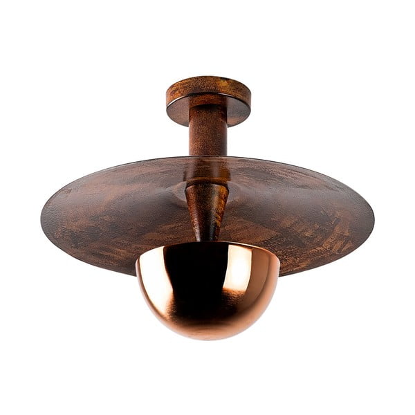 Stropné svietidlo v medenej farbe s kovovým tienidlom ø 38 cm Kurt – Opviq lights
