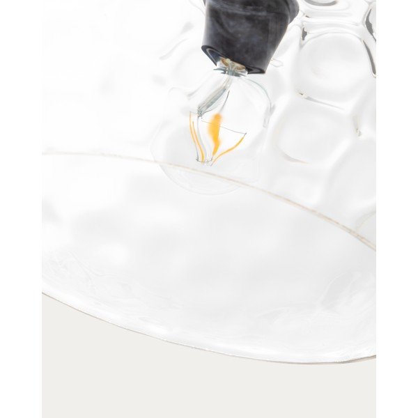 Čierne závesné svietidlo so skleneným tienidlom ø 40 cm Balma – Kave Home-image-3