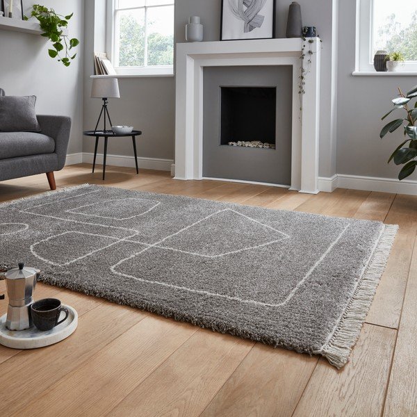 Sivý koberec Think Rugs Boho, 160 x 220 cm-image-2