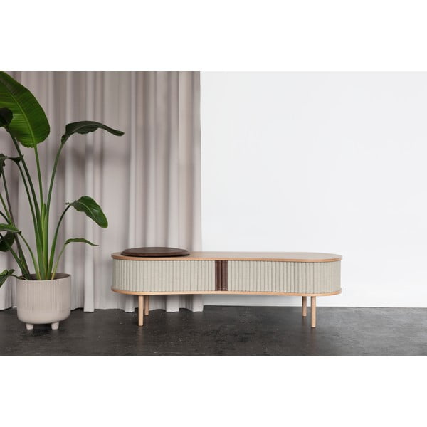 TV stolík v dekore duba v béžovo-prírodnej farbe 140x40 cm Audacious – UMAGE-image-1