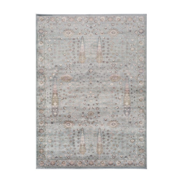 Sivý koberec z viskózy Universal Lara Ornament, 60 x 110 cm