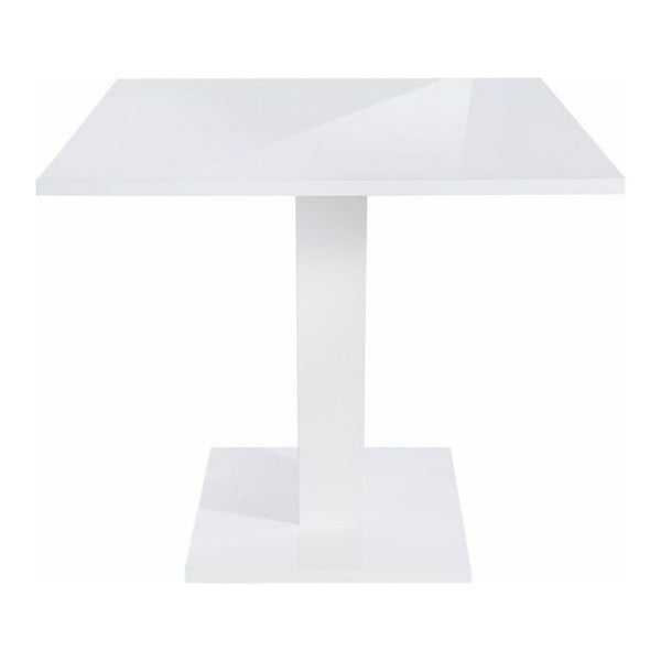 Lesklý biely jedálenský stôl Støraa Allen, 90 × 140 cm-image-1