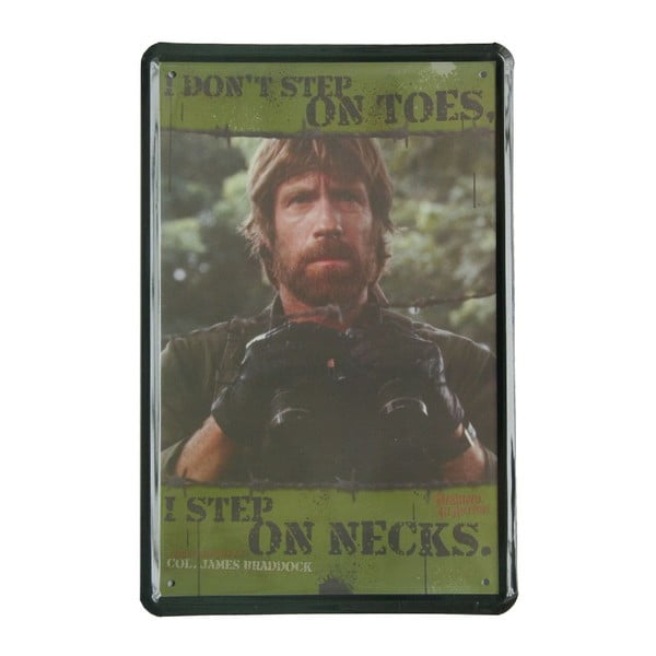 Ceduľa Chuck Norris, 20x30 cm