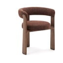 Hnedé jedálenské kreslo s podrúčkami z jaseňového dreva Granite – Kave Home