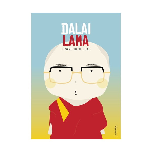Plagát NiñaSilla Dalai Lama, 21 x 42 cm