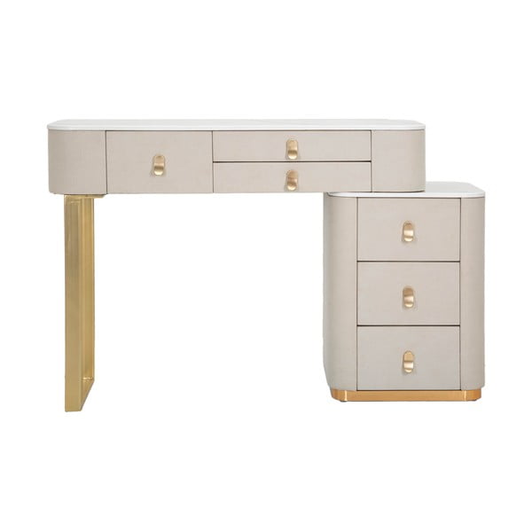 Konzolový stolík v béžovo-zlatej farbe 40x120 cm Beauty – Mauro Ferretti-image-4