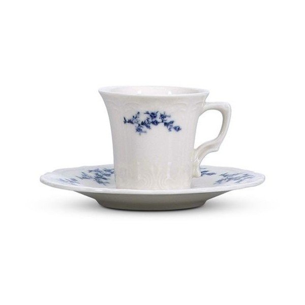 Biely/modrý porcelánový tanierik ø 12 cm Retro – BonBistro-image-3
