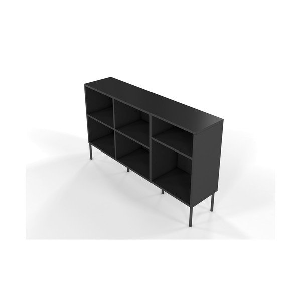 Čierna nízka knižnica Skandica Mirka-image-3